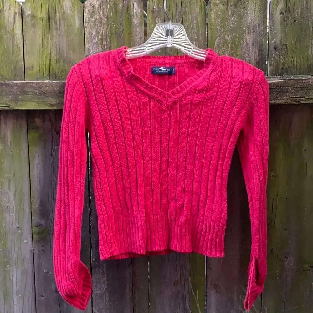 Faded Glory red sweater sz. 7-8